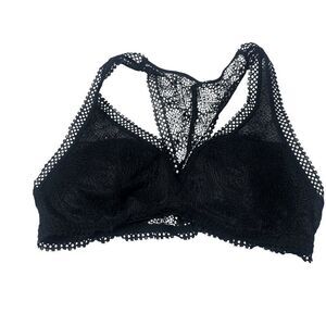 Victoria's Secret bralette black large eyelet mesh